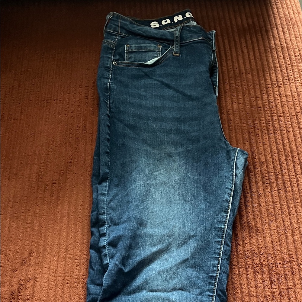 SONO Women's High Rise Blue Jeans